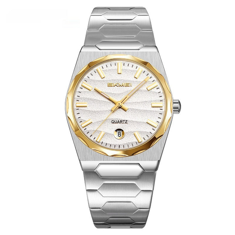Mens Watch With A Steel Band Calendar Function