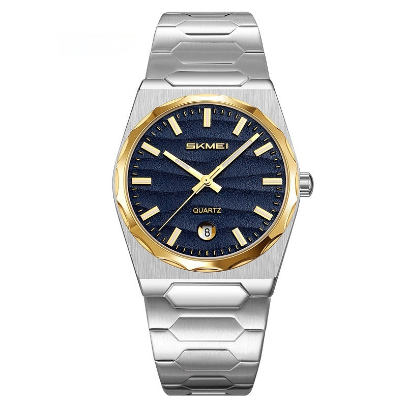 Mens Watch With A Steel Band Calendar Function
