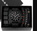 Mens Watch Business Gift Bracelet Necklace Watch Set