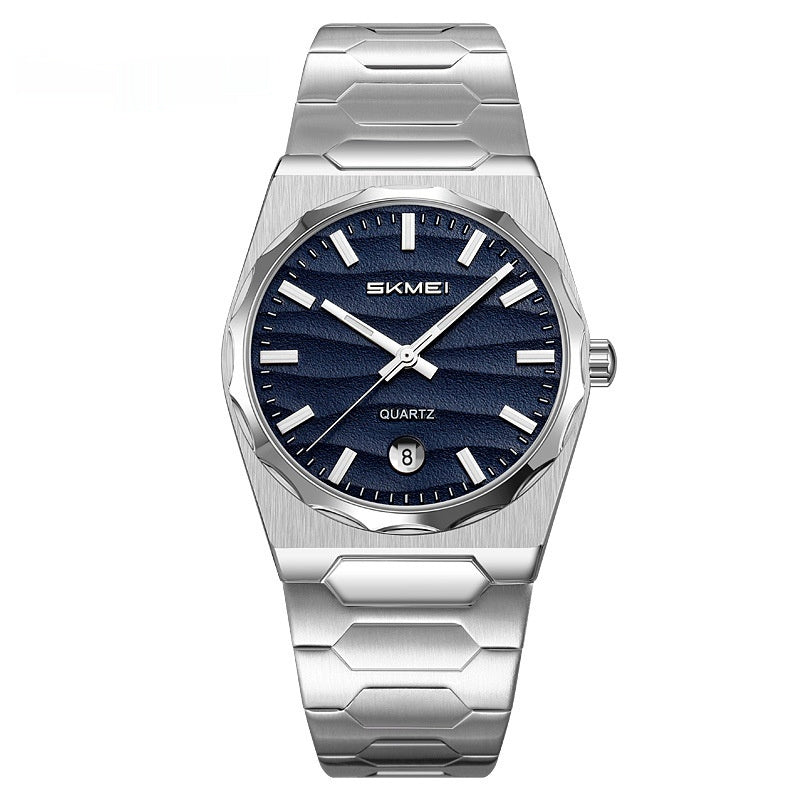 Mens Watch With A Steel Band Calendar Function