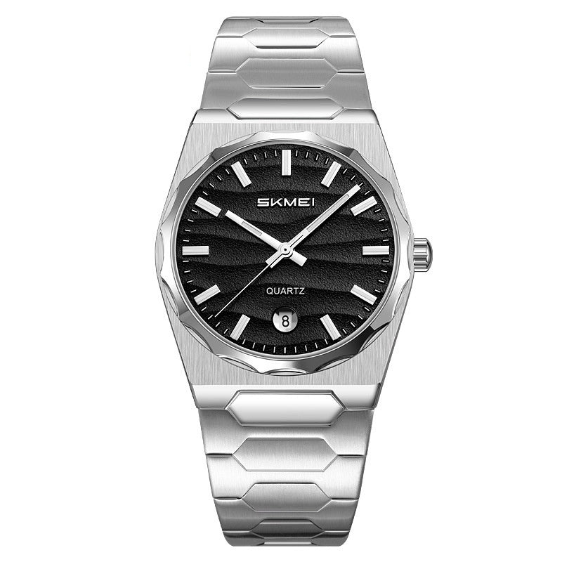 Mens Watch With A Steel Band Calendar Function