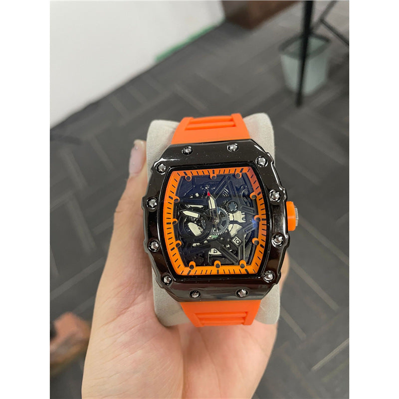 Cylindrical Mens Watch With Luminous Quartz Movementnon-wristwatch