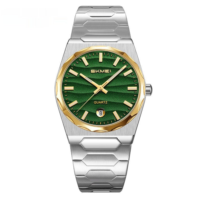 Mens Watch With A Steel Band Calendar Function