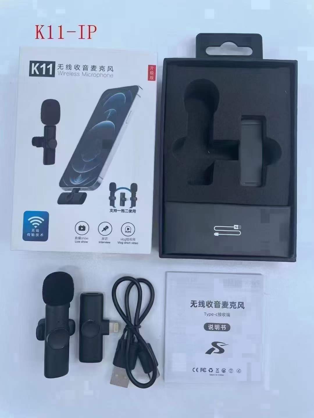 Collar Clip Microphone Outdoor Video Recording Wireless Microphone